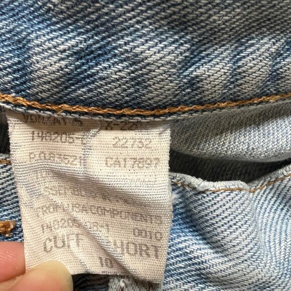 Vintage GAP Women's High Waisted Cuff Denim Jean Short Light Wash Size 10 - Picture 7 of 11